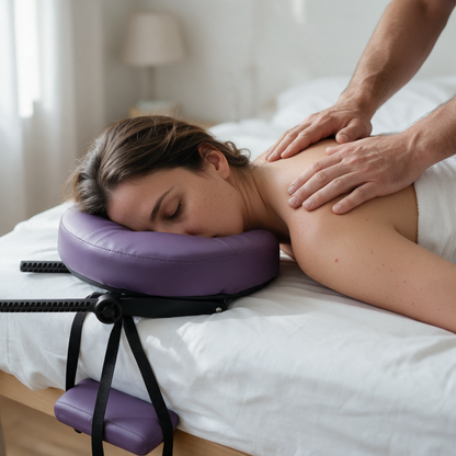 Cuscino Poggiatesta |  Kit Relax con Cinghie Regolabili per Letto, Divano e Tavolo | Relax e Massaggio a Casa